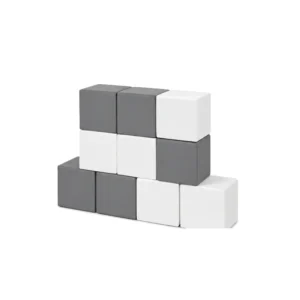 Grey & White soft Play Stacking Block