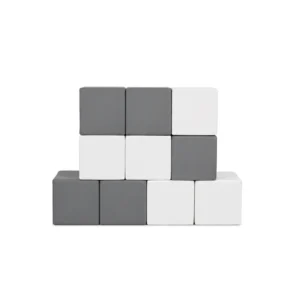 Grey & White soft Play Stacking Block – view 3