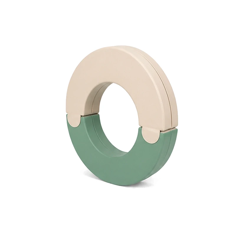 Beige and sage soft play crawl ring