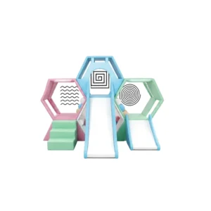 Pastel honeycomb Soft Play Climber with Slides