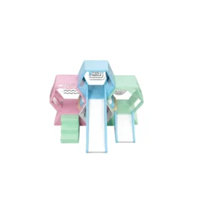 Pastel honeycomb Soft Play Climber with Slides – view 4