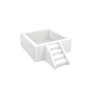 White square Soft Play Ball Pit with Roller Steps