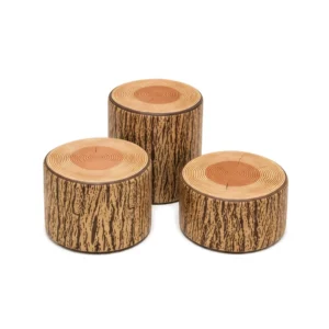 Wood Print log Stump Soft Play Stool