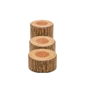 Wood Print log Stump Soft Play Stool – view 4