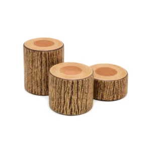 Wood Print log Stump Soft Play Stool – view 5