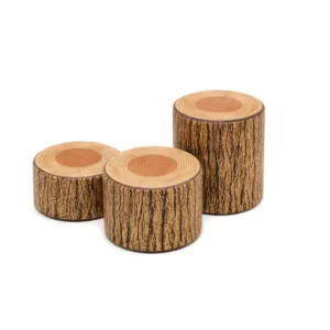 Wood Print log Stump Soft Play Stool – view 6