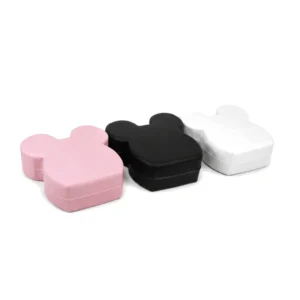Pink, Black & White mouse Ears Soft Play Stool – view 2