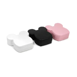 Pink, Black & White mouse Ears Soft Play Stool – view 3