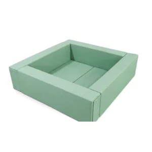 Sage Green low Square Soft Play Ball Pit – view 4