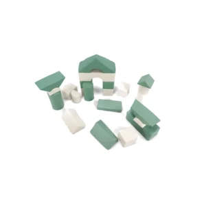 Sage Green & Cream soft Play Building Block Set – view 2