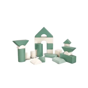 Sage Green & Cream soft Play Building Block Set – view 3