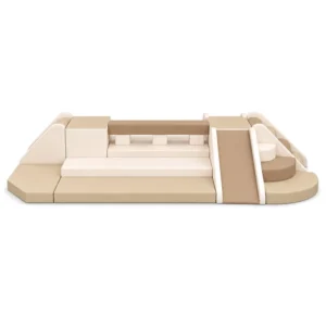 Beige & Brown soft Play Climbing Playset – view 4