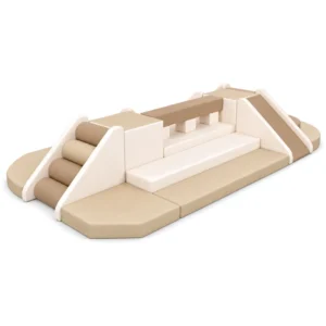 Beige & Brown soft Play Climbing Playset