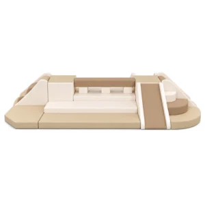 Beige & Brown soft Play Climbing Playset – view 5