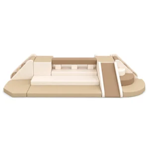 Beige & Brown soft Play Climbing Playset – view 6