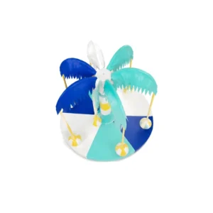 Blue & Aqua palm Tree Soft Play Carousel – view 2