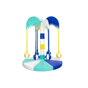 Blue & Aqua palm Tree Soft Play Carousel – view 3