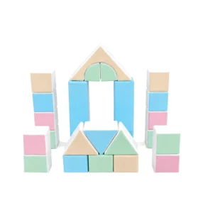 Pastel Blue & Mint castle Soft Play Block Set