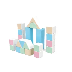 Pastel Blue & Mint castle Soft Play Block Set – view 2