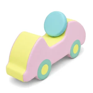 Pink, Yellow & Mint two-Tone Soft Play Foam Car – view 3