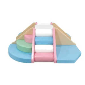 Pastel Blue & Beige 4-Way Soft Play Climber