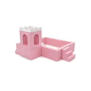 Pink castle Soft Play Ball Pit with Slide – view 5