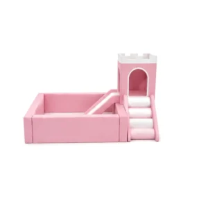 Pink castle Soft Play Ball Pit with Slide – view 6