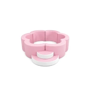 Pink & White flower Soft Play Ball Pit with Step – view 3