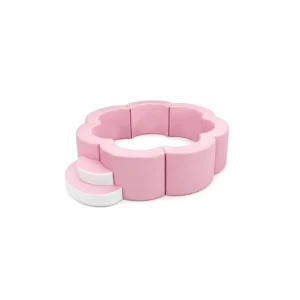 Pink & White flower Soft Play Ball Pit with Step – view 5