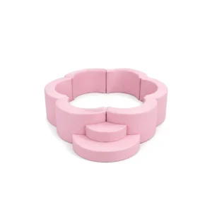Pink flower Soft Play Ball Pit with Steps – view 3