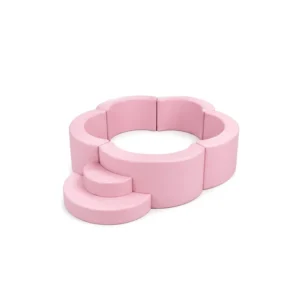 Pink flower Soft Play Ball Pit with Steps
