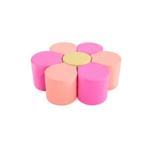 Hot Pink & Peach flower Soft Play Seating – view 3