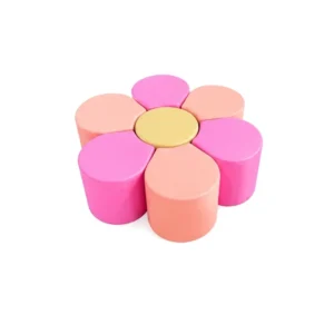 Hot Pink & Peach flower Soft Play Seating – view 4