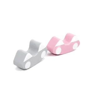 Pink & Grey cartoon Car Soft Play Rocker