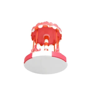 Coral & White horse Soft Play Carousel – view 6