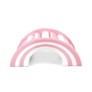 Rose Pink & White rainbow Roller Soft Play Bridge