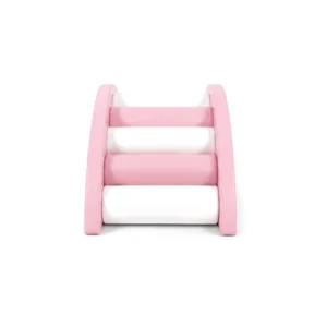 Rose Pink & White rainbow Roller Soft Play Bridge – view 4
