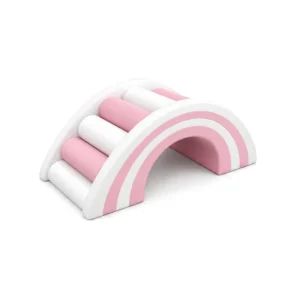Pink & White rainbow Roller Soft Play Bridge