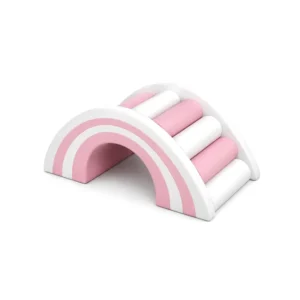 Pink & White rainbow Roller Soft Play Bridge – view 2