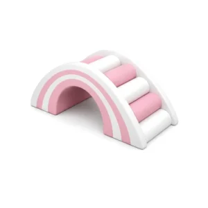 Pink & White rainbow Roller Soft Play Bridge – view 4