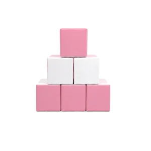 Pink & White soft Play Stacking Block – view 6