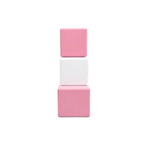Pink & White soft Play Stacking Block – view 3