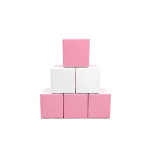 Pink & White soft Play Stacking Block – view 4