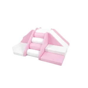 Light Pink & White 4-Way Soft Play Climber