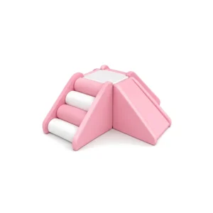 Candy Theme Playground 3 4-Way Soft Play Climber — Pink & White