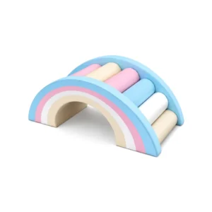 Pastel Rainbow rainbow Roller Soft Play Bridge – view 2