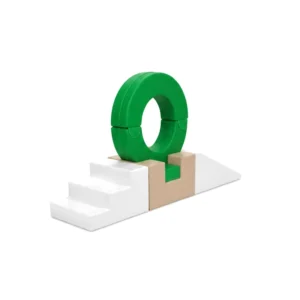 Green & White ring Soft Play Climber – view 3