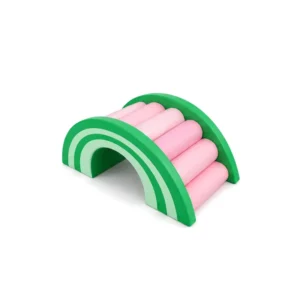 Green & Pink rainbow Roller Soft Play Bridge