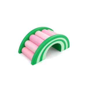 Green & Pink rainbow Roller Soft Play Bridge – view 2