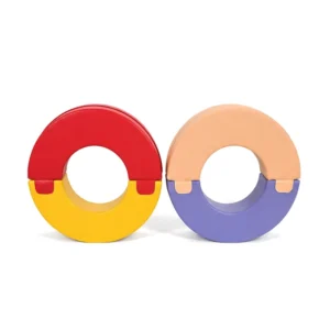 Red & Yellow, Peach & Lilac soft Play Crawl Ring